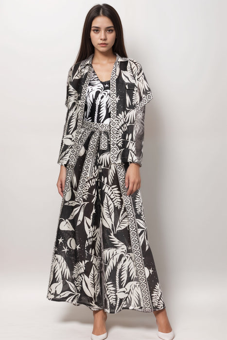 Johnny Was Black Palmas Wrap Pant CSW9525-Y