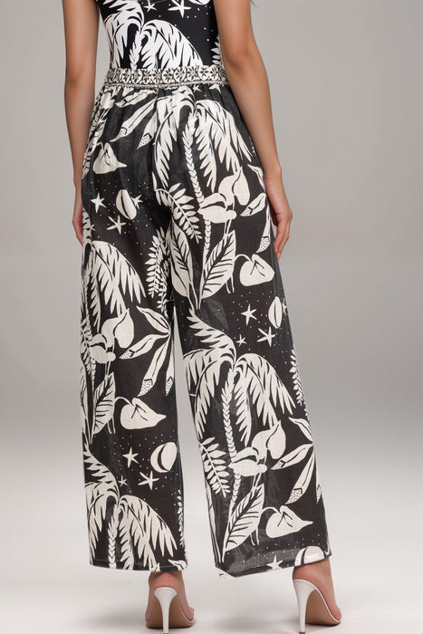 Johnny Was Black Palmas Wrap Pant CSW9525-Y