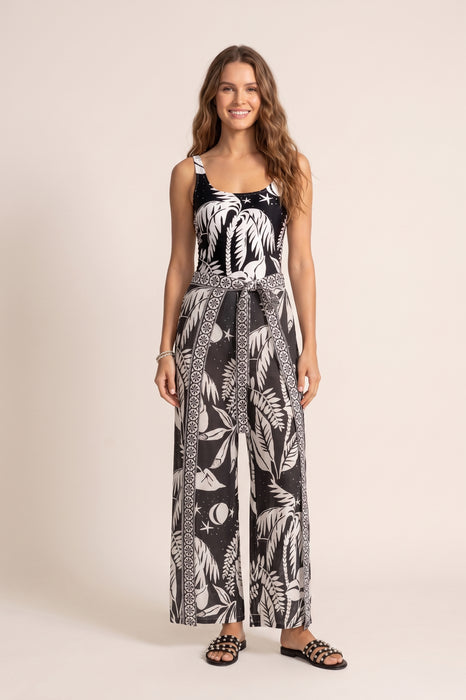 Johnny Was Black Palmas Wrap Pants CSW9525-Y