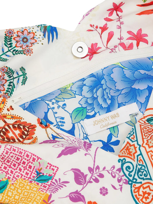 Johnny Was Paula Floral Ring Beach Bag CSW4625-M