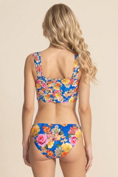 Johnny Was Pauline Ruched Crop Bikini Set CSW4125-M/CSW3525-M
