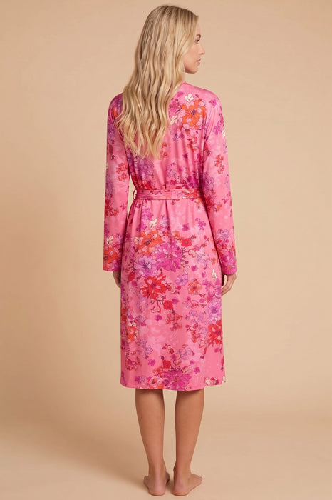 Johnny Was Pink Floral The Jonesy Long Sleeve Sleep Robe MS1525-B