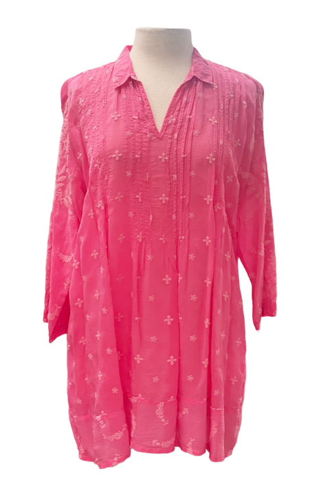 Johnny Was Marti Vera Embroidered 3/4 Sleeve Tunic Top C26523 NEW —  AfterRetail