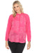 Johnny Was Style C19925-R Pink Molli Embroidered Button-Down Blouse