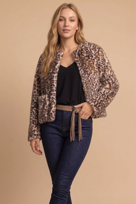 Johnny Was Priscilla Faux Fur Jacket W40525-8
