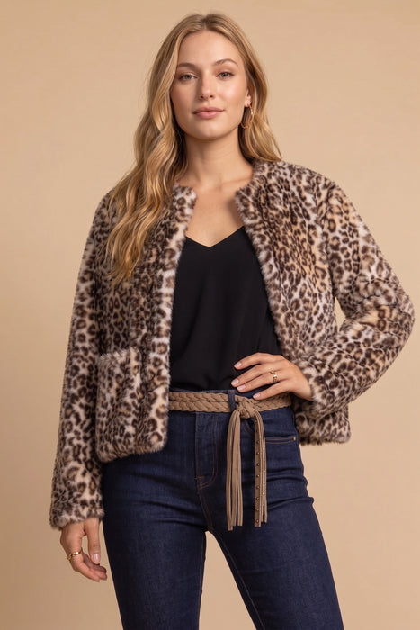 Johnny Was Priscilla Faux Fur Jacket W40525-8