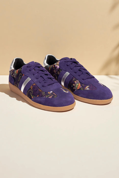 Johnny Was Deep Purple Comono Paisley Suede Sneaker JWS25124-6