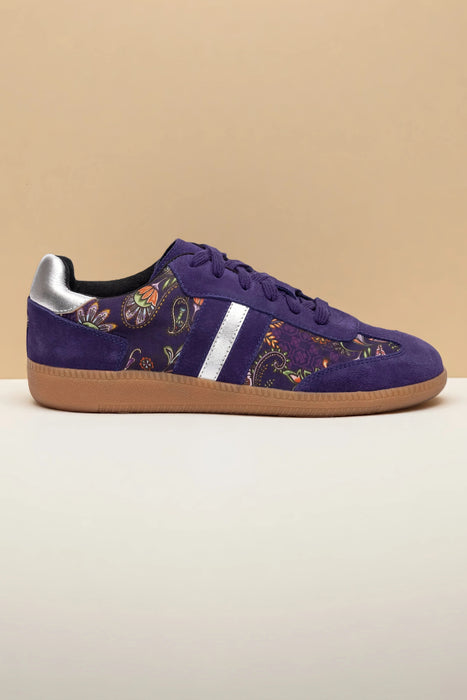 Johnny Was Deep Purple Comono Paisley Suede Sneaker JWS25124-6