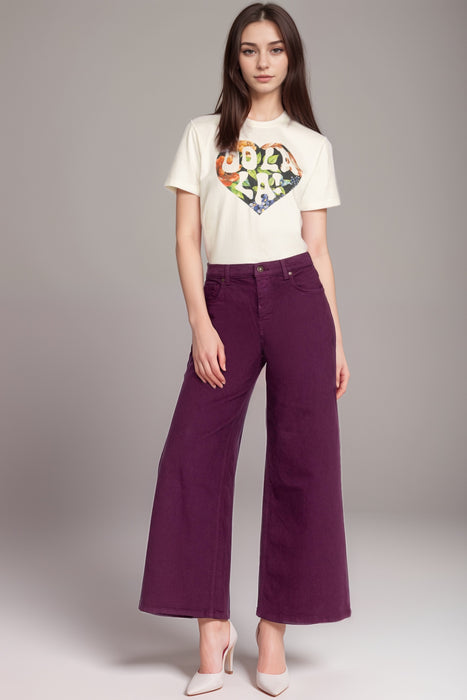Johnny Was Style RD2224-9 Purple Mademoiselle Wide Leg Jean