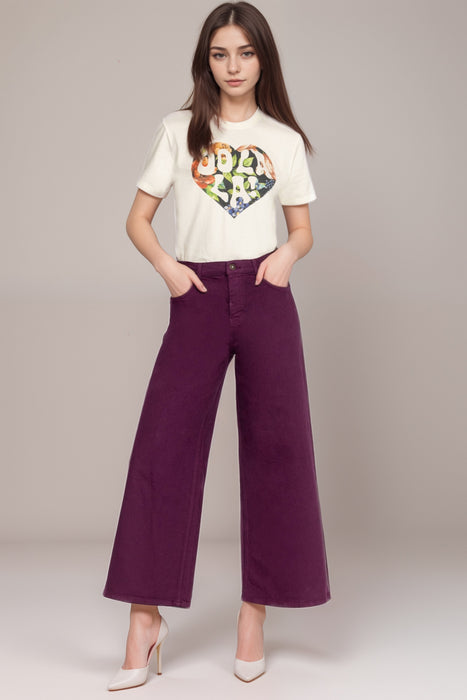 Johnny Was Purple Mademoiselle Wide Leg Jean RD2224-9