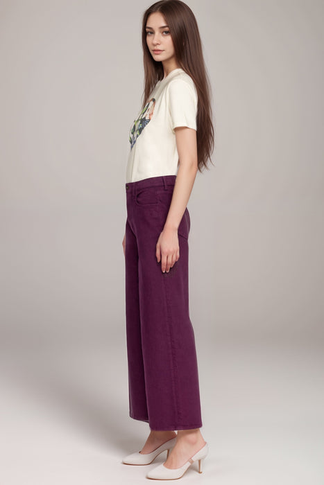 Johnny Was Purple Mademoiselle Wide Leg Jean RD2224-9