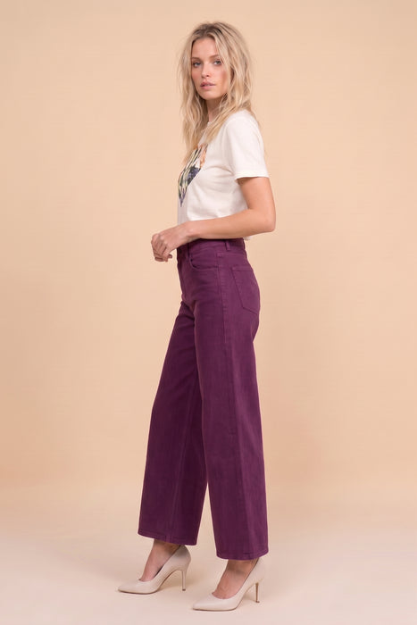 Johnny Was Purple Mademoiselle Wide Leg Jean RD2224-9