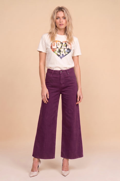 Johnny Was Purple Mademoiselle Wide Leg Jean RD2224-9