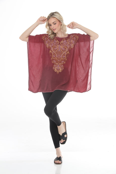 Johnny Was Rebecca Flowy Embroidered Poncho C27125-8