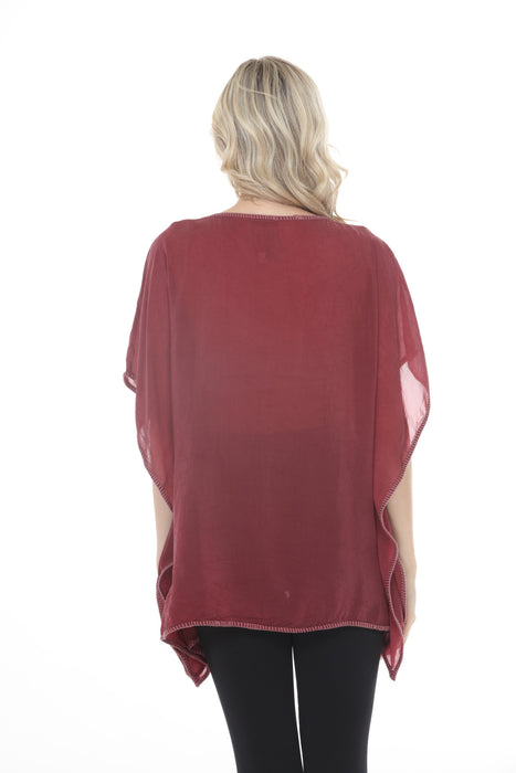 Johnny Was Rebecca Flowy Embroidered Poncho C27125-8