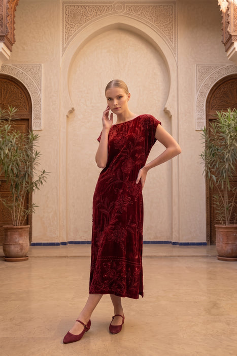 Johnny Was Relaxed Velvet Boatneck Dress J38725-7 *