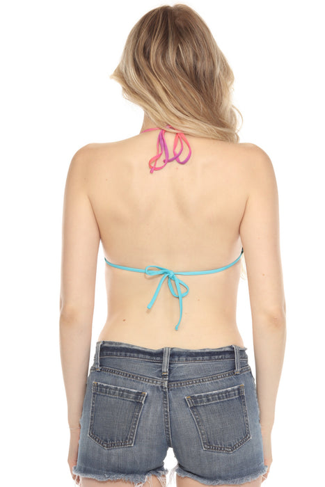 Johnny Was Ring Floral Ombré Bikini Top CSW7123AY