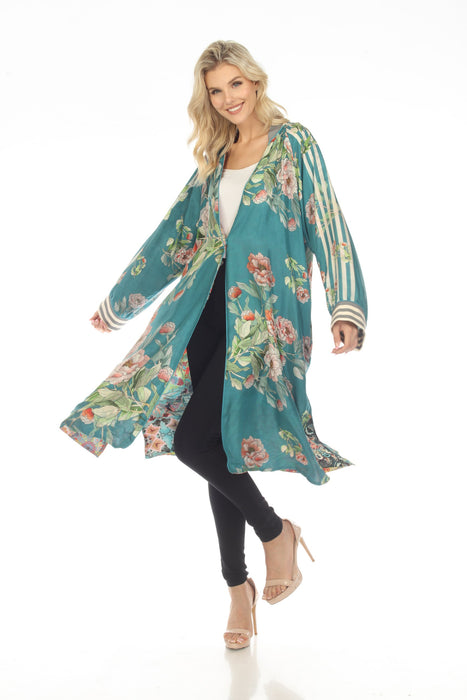 Johnny Was Romano Harmony Silk Floral Reversible Kimono Plus Size C45623A1X