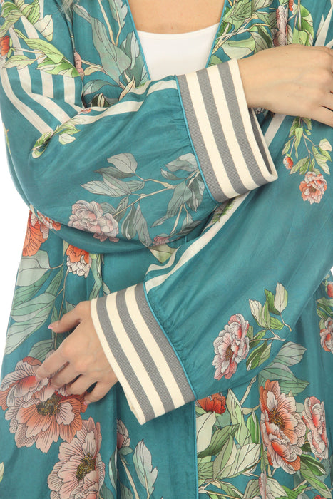 Johnny Was Romano Harmony Silk Floral Reversible Kimono Plus Size C45623A1X