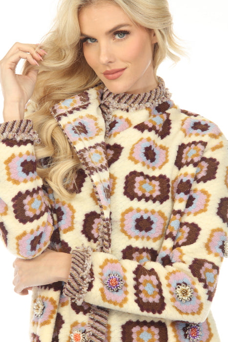 Johnny Was Romilda Beaded Knit Jacket C40425-7