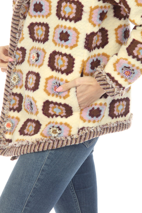 Johnny Was Romilda Beaded Knit Jacket C40425-7