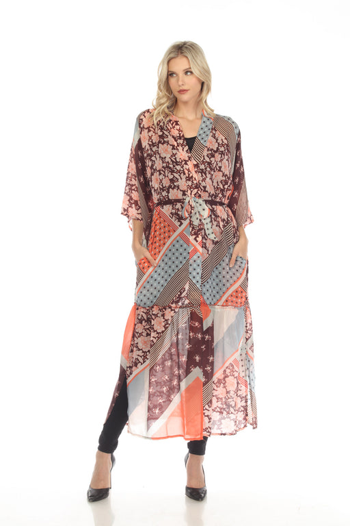 Johnny Was Style C41722A6 Roslyn Astrid Floral Belted Long Kimono Boho Chic