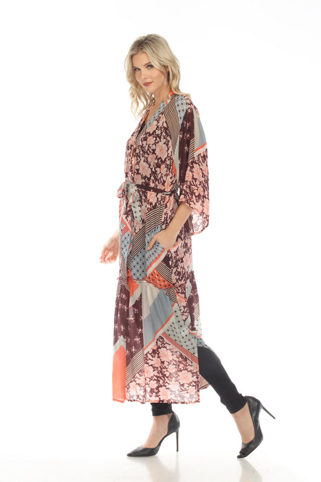 Johnny Was Roslyn Astrid Floral Belted Long Kimono Boho Chic C41722A6