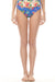 Woman wearing a blue floral hipster bikini bottom from Johnny Was