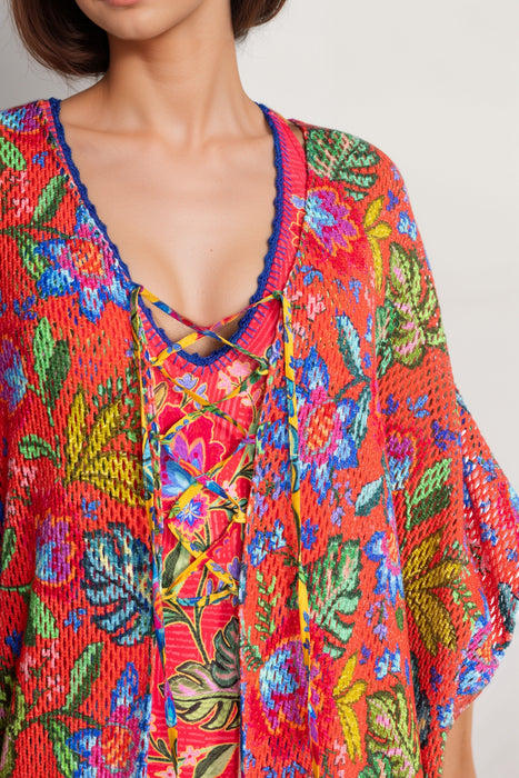 Johnny Was Rumba Maxi Crochet Kimono CSW4225-F