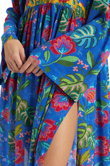 Johnny Was Blue Rumba Mix Flare Kaftan Dress CSW4025-F