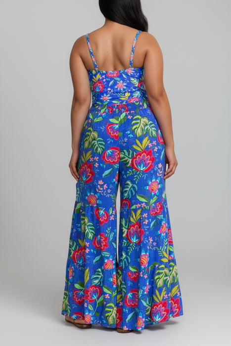 Johnny Was Blue Rumba Tiered Pant CSW4425-FX Plus Size