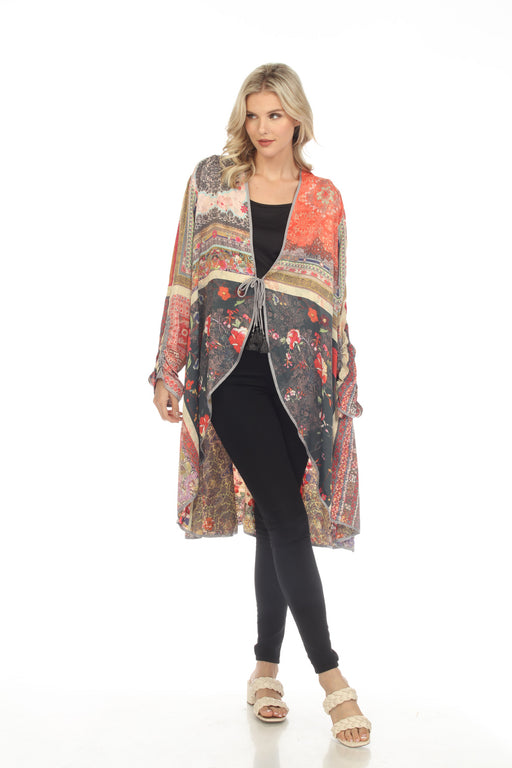 Johnny Was Style C46423 Ryder Reversible Printed Hi-Low Coat Boho Chic