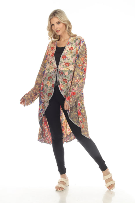 Johnny Was Style C46423 Ryder Reversible Printed Hi-Low Coat Boho Chic
