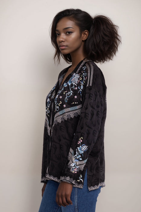 Johnny Was Slim Audrey Button-Down Shirt C16824 *