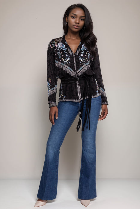 Johnny Was Slim Audrey Button-Down Shirt C16824 *