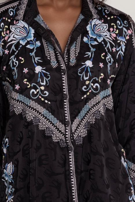 Johnny Was Slim Audrey Button-Down Shirt C16824 *