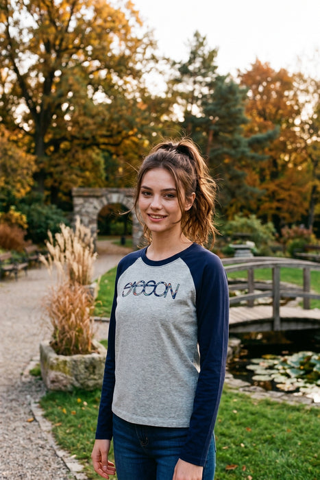 Johnny Was Sasson Grey Baseball Tee R18824-8