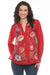 Johnny Was Style C12124-O Red Marcia Embroidered Blouse