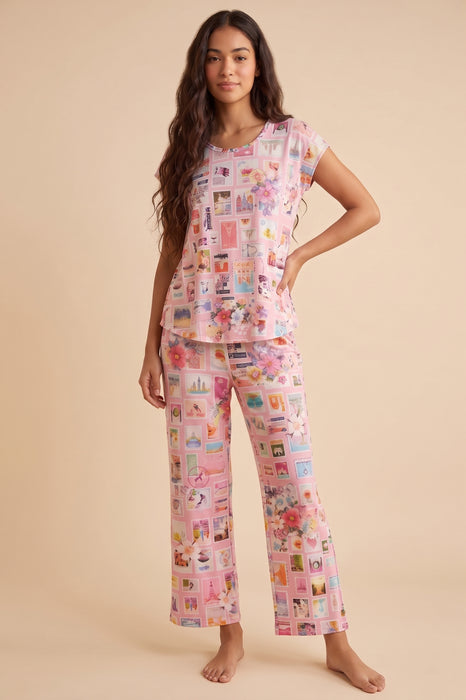 Johnny Was Sekai The Bobbie Crop Pajama Set MS8825-S