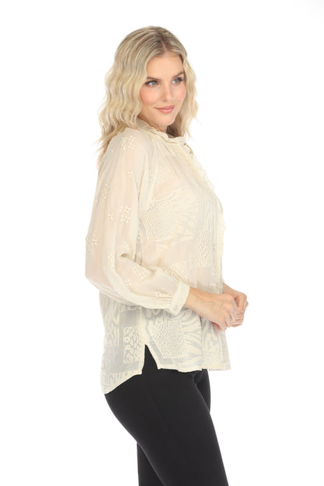 Johnny Was Molli Button-Down Blouse C19925-R