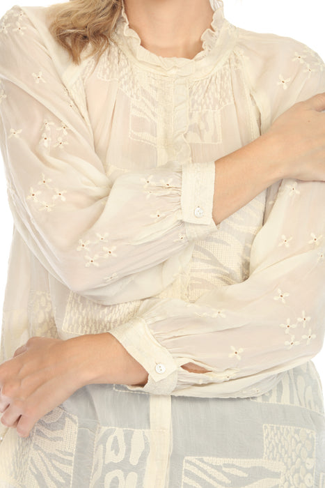 Johnny Was Molli Button-Down Blouse C19925-R
