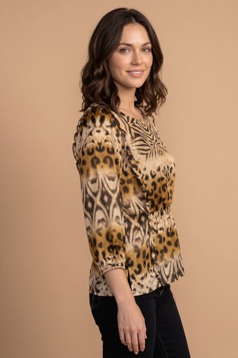 Johnny Was Siswati Silk Blend Aisha Blouse C10924-O