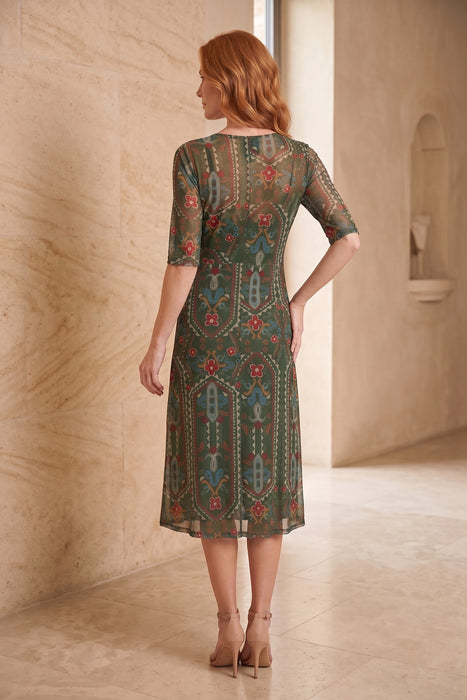 Johnny Was Skylar Bloom Sayler Mesh Midi Dress R31525-7