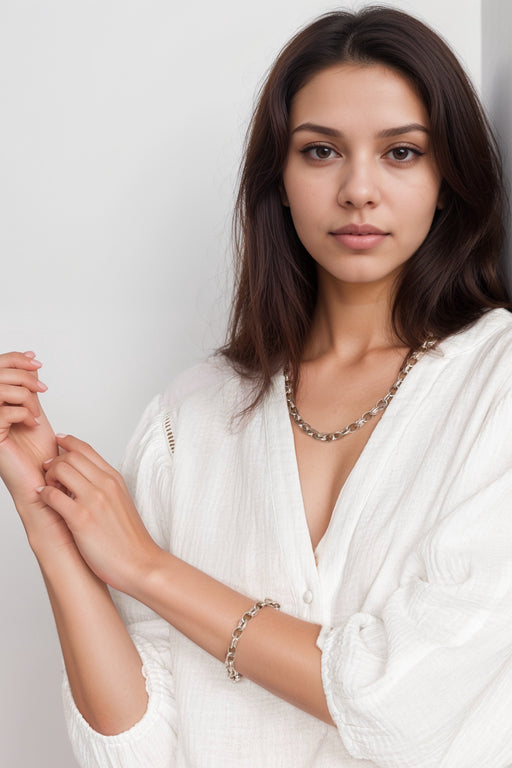 Johnny Was Style CJ60824 Silver Snake S Hook Chunky Bracelet