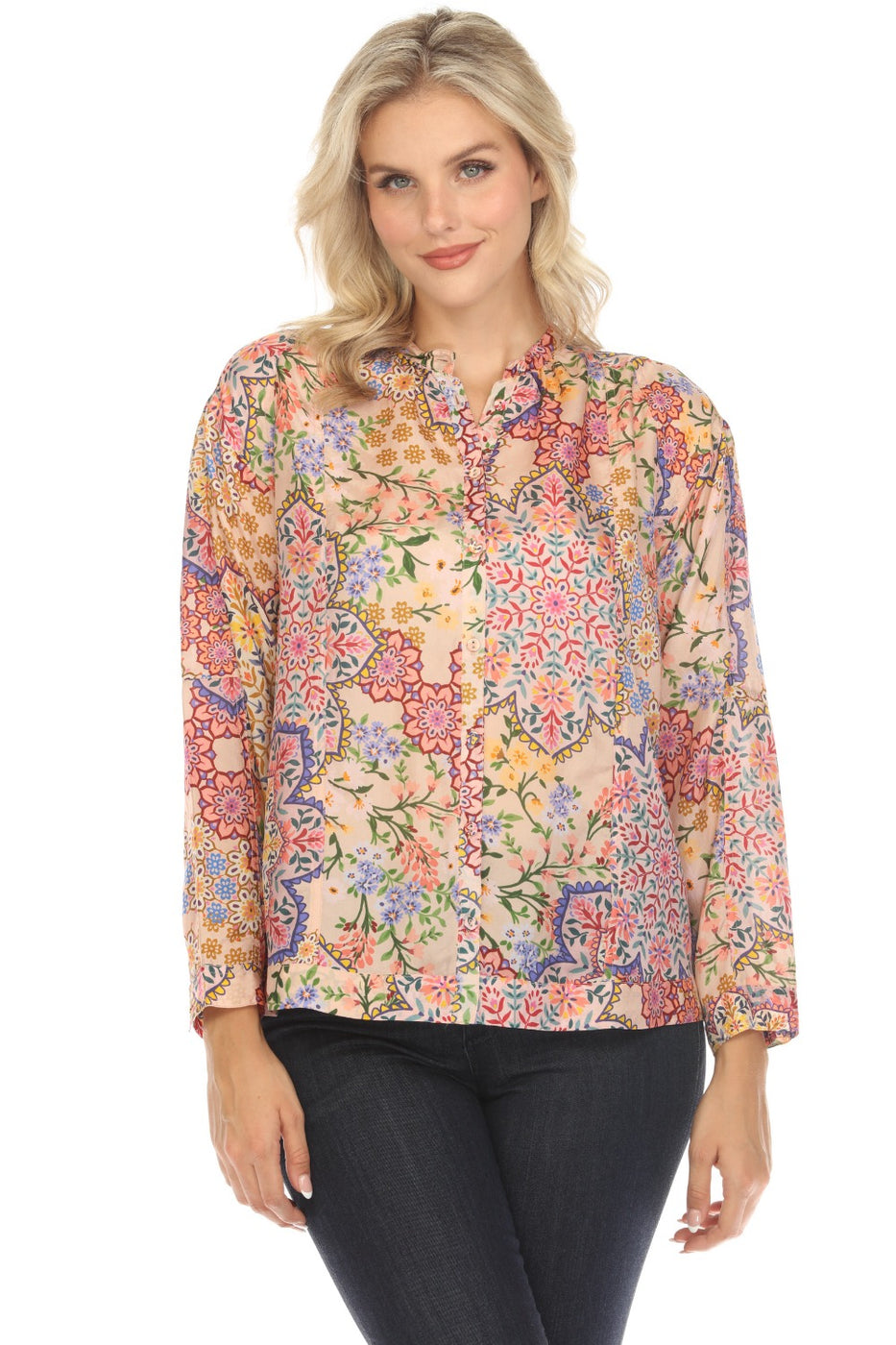 Kalani Silk Blouse | Johnny Was — AfterRetail