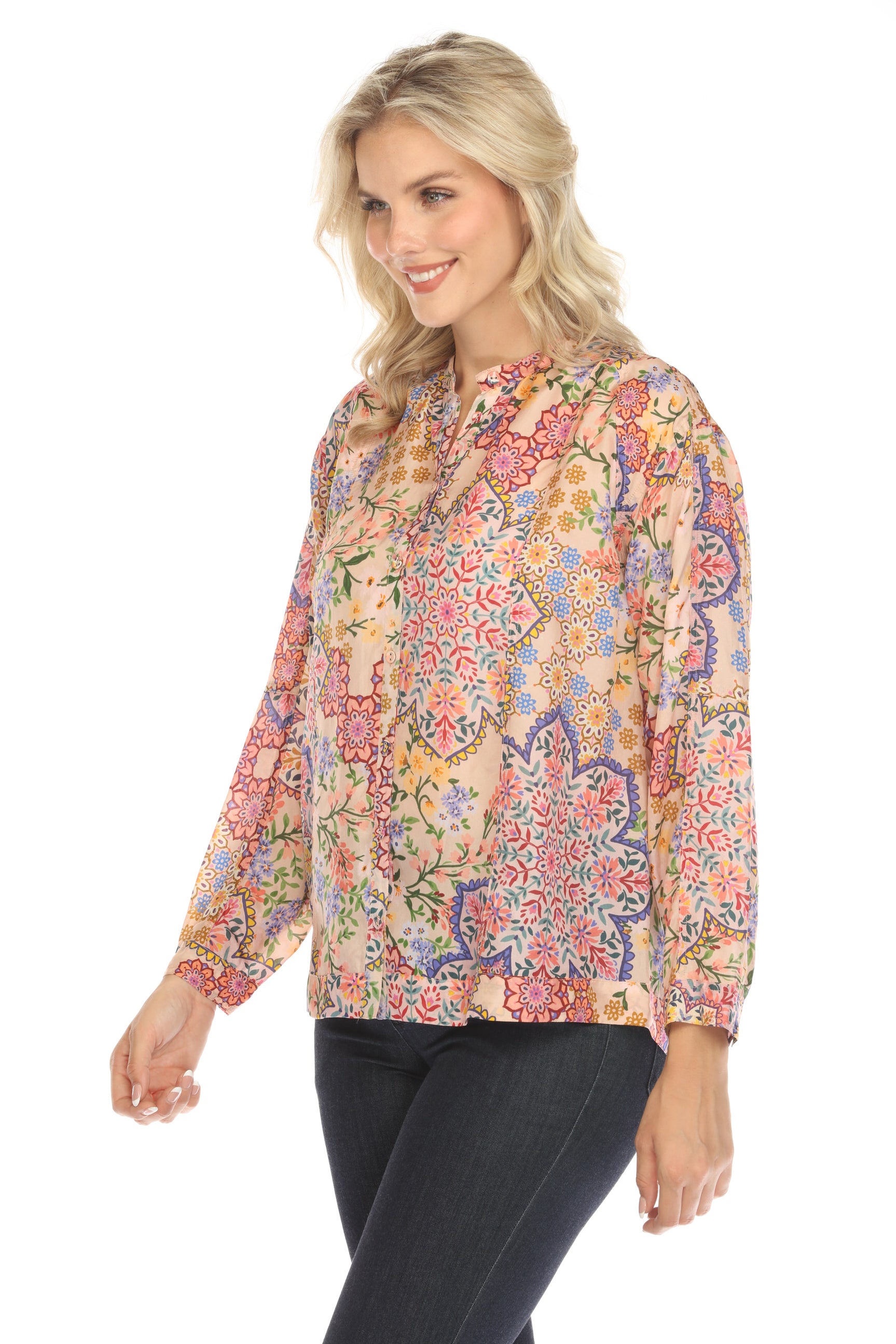 Kalani Silk Blouse | Johnny Was โ AfterRetail