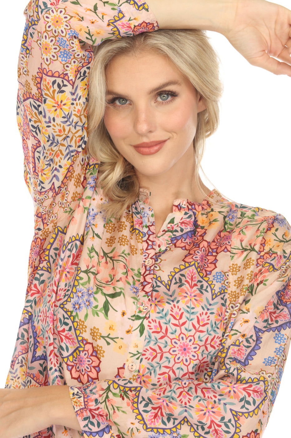 Kalani Silk Blouse | Johnny Was โ AfterRetail