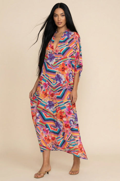 Johnny Was Summer Stripes Maxi Kaftan CSW2024-Y