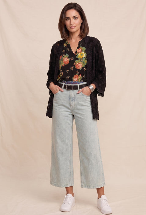 Johnny Was Sydney Cropped Wide Leg Jeans JW1091CN8