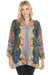 Johnny Was Style C23224-E Tali Magic Garden Floral Silk Tunic Top